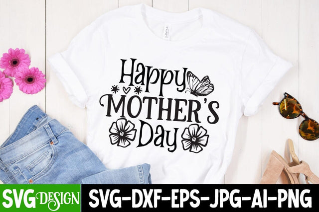 Happy Mother's Day SVG Cut File, Happy Mother's Day SVG Design, Happy Mother's Day SVG Cut File SVG BlackCatsMedia 