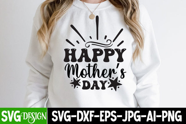 Happy Mother's Day SVG Cut File, Happy Mother's Day SVG Design, Mother's Day Sublimation Design, Mom Sublimation , Mother's Day Sublimation , Happy Mother's Day Sublimation Design, Mom Sublimation PNG SVG BlackCatsMedia 