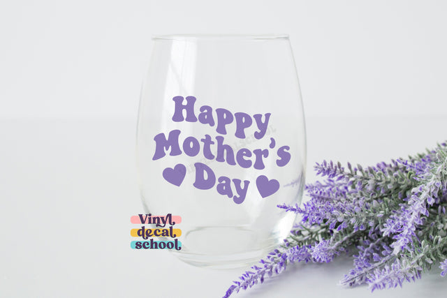 Happy Mother's Day SVG Retro Style File Design SVG Vinyl Decal School 
