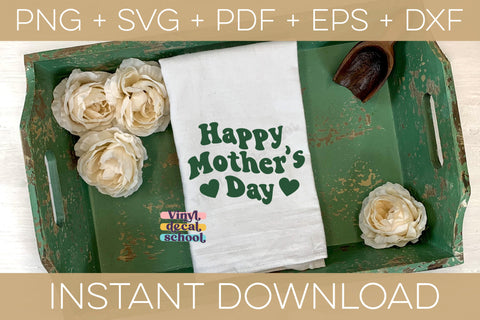 Happy Mother's Day SVG Retro Style File Design SVG Vinyl Decal School 