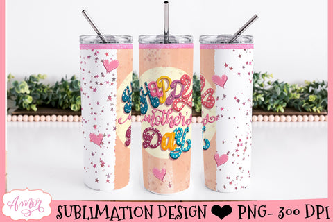 Happy mother's day Tumbler Wrap for Sublimation Sublimation Amorclipart 