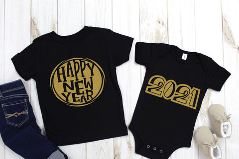 Happy New Year 2021 Bundle - SVG, PNG, DXF, EPS SVG Elsie Loves Design 