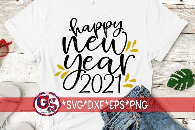 Happy New Year 2021-SVG DXF EPS PNG SVG Greedy Stitches 