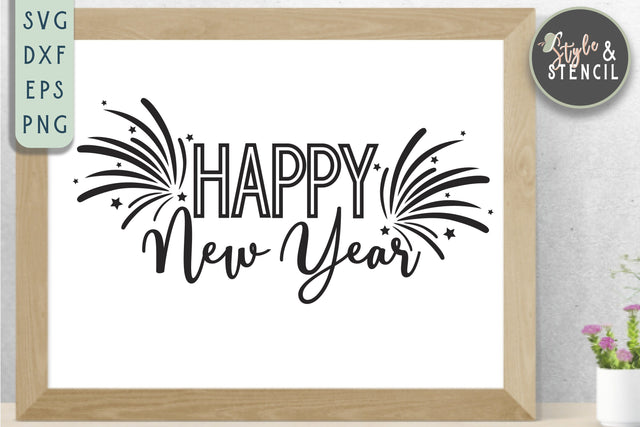 Happy New Year 2021 SVG SVG Style and Stencil 