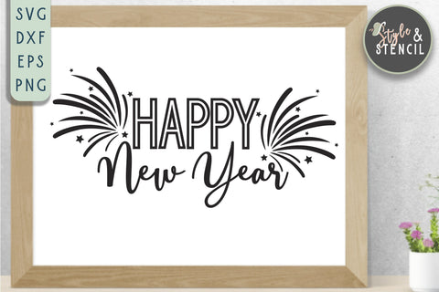Happy New Year 2021 SVG SVG Style and Stencil 