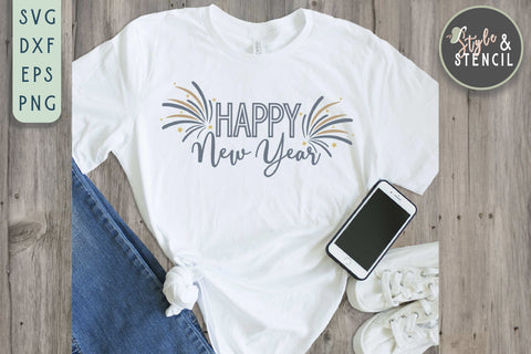 Happy New Year 2021 SVG SVG Style and Stencil 