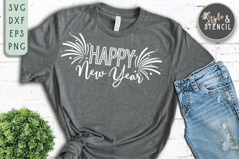 Happy New Year 2021 SVG SVG Style and Stencil 