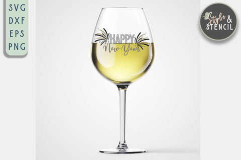 Happy New Year 2021 SVG SVG Style and Stencil 