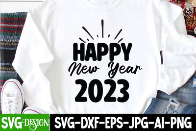 Happy New Year 2023 SVG Cut File, Happy New Year SVG Cut File SVG BlackCatsMedia 