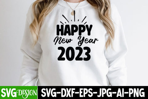 Happy New Year 2023 SVG Cut File, Happy New Year SVG Cut File SVG BlackCatsMedia 