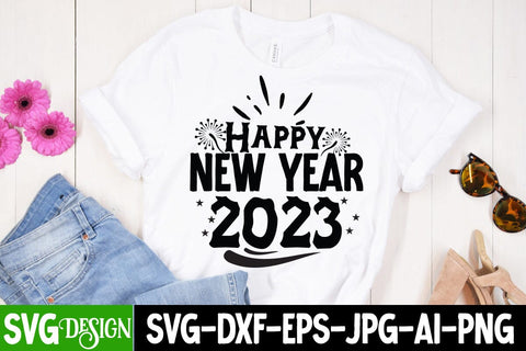 Happy New Year 2023 SVG Cut File , New Year SVG Design SVG BlackCatsMedia 