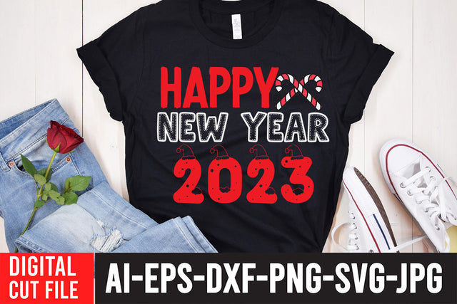 Happy New Year 2023 SVG Cut File SVG BlackCatsMedia 