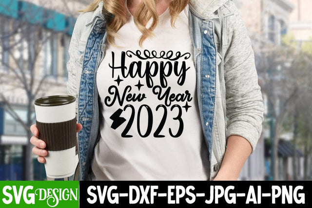 Happy New Year 2023 SVG Cut File SVG BlackCatsMedia 