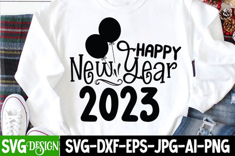 Happy New Year 2023 SVG Cut File SVG BlackCatsMedia 