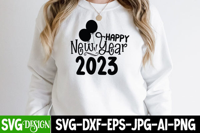 Happy New Year 2023 SVG Cut File SVG BlackCatsMedia 