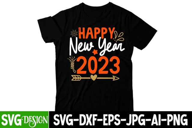 Happy New Year 2023 SVG Cut File SVG BlackCatsMedia 