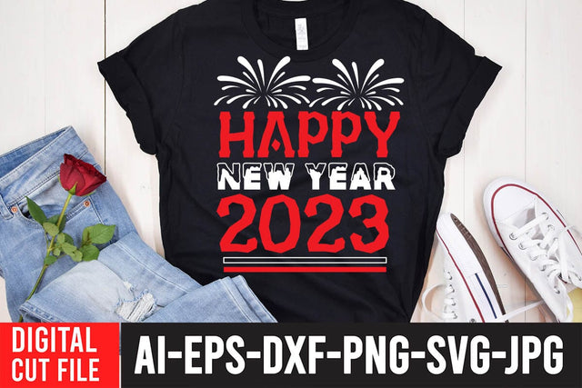 Happy New Year 2023 SVG Cut File SVG BlackCatsMedia 