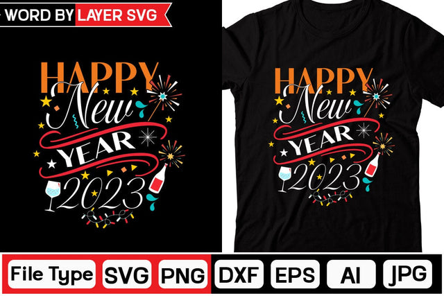 Happy New Year 2023 SVG Cut File SVG DesignPlante 503 