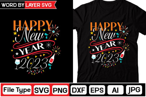 Happy New Year 2023 SVG Cut File SVG DesignPlante 503 