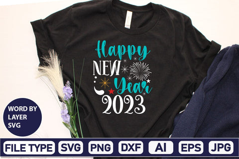 Happy New Year 2023 SVG Cut File SVG DesignPlante 503 