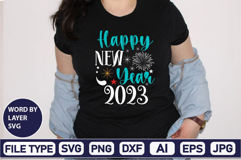Happy New Year 2023 SVG Cut File SVG DesignPlante 503 