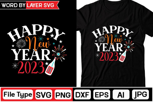 Happy New Year 2023 SVG Cut File SVG DesignPlante 503 