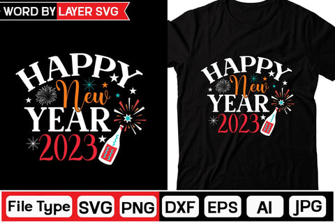 Happy New Year 2023 SVG Cut File SVG DesignPlante 503 