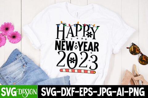 Happy New Year 2023 SVG Cute File SVG BlackCatsMedia 