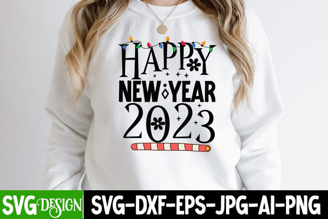 Happy New Year 2023 SVG Cute File SVG BlackCatsMedia 
