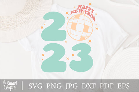 Happy New Year 2023 SVG, Happy New Design, 2023, Cricut Cut File, Sublimation, Printable, Clip Art, Instant Download svg png dxf eps cameo SVG Fauz 
