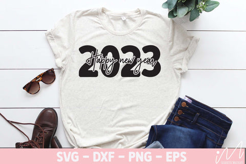 Happy new year 2023 svg, New year t shirt svg, Funny New year cut files, New year gift shirt svg, Hello 2023, Digital files SVG Isabella Machell 