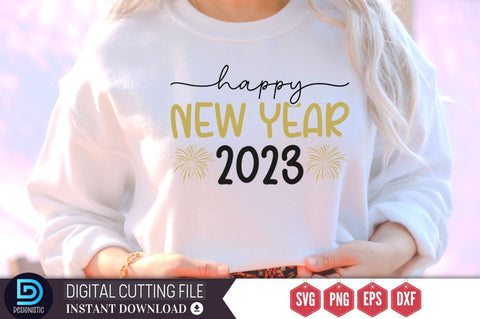 Happy new year 2023 SVG SVG DESIGNISTIC 