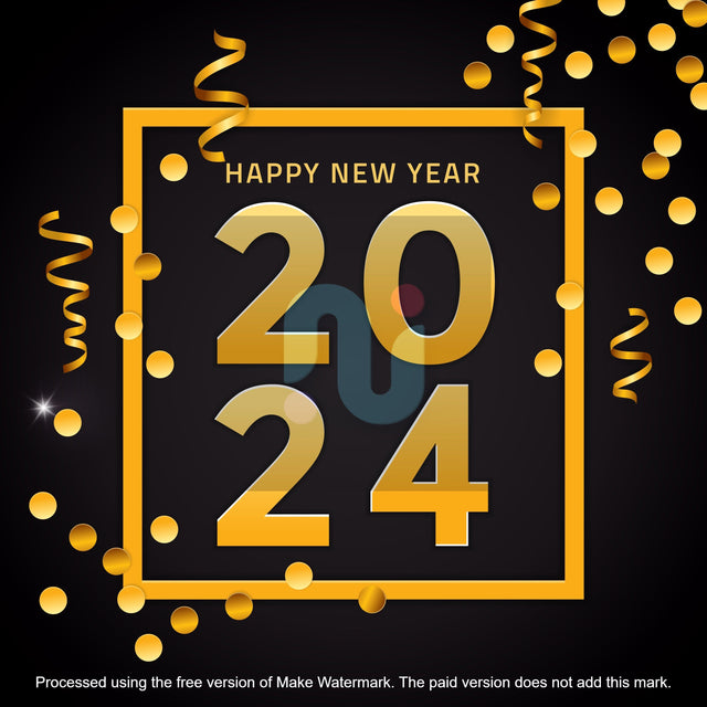 Happy New Year 2024 Golden Golden Assistance. With unique and luxurious numbers. Premium vector design for posters, banners, calendar and greetings. SVG naemmiah021 