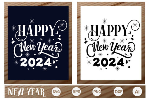 Happy New Year 2024 Round Sign SVG, Happy New Year 2024 Svg, Happy New Year SVG Design, SVGs,Quotes and Sayings,Food & Drink,On Sale, Print & Cut SVG DesignPlante 503 
