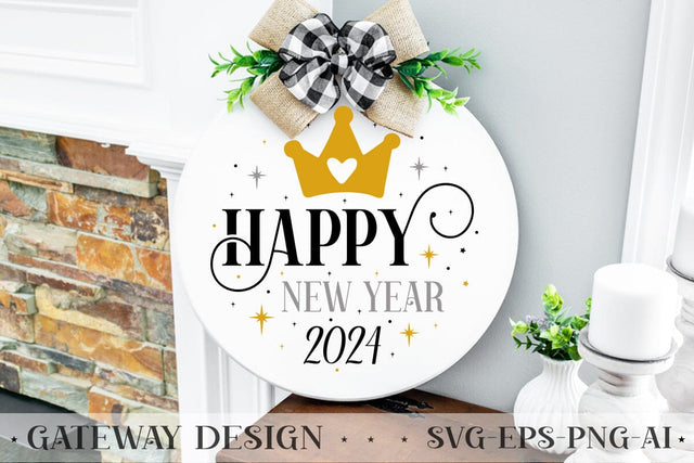 Happy New Year 2024 Sign Svg Design SVG designmaster24 