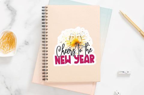 Happy New Year 2024 Stickers Bundle Sublimation Regulrcrative 