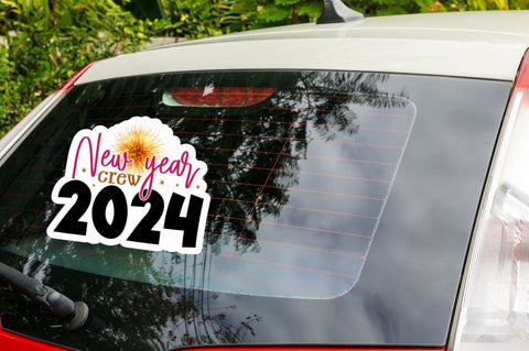 Happy New Year 2024 Stickers Bundle Sublimation Regulrcrative 