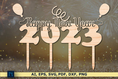 happy new year cake topper SVG SVG MD JOYNAL ABDIN 