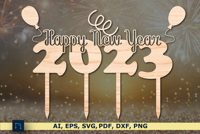 happy new year cake topper SVG SVG MD JOYNAL ABDIN 