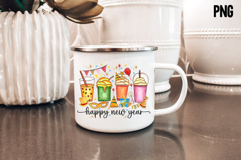 Happy New Year Coffee Sublimation SVG fokiira 