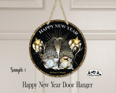 Happy New Year Door Hanger Sublimation Belle Designs & Photography 
