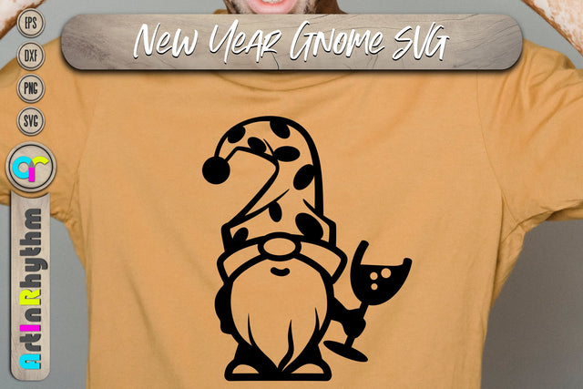 Happy new year gnome svg SVG Artinrhythm shop 