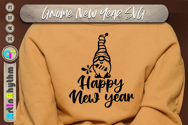 Happy new year gnome svg SVG Artinrhythm shop 