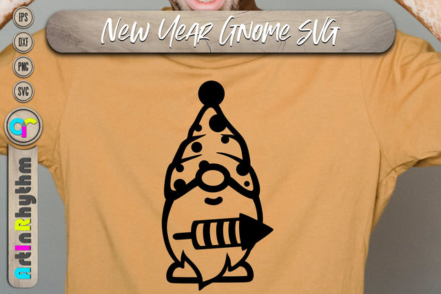 Happy new year gnome svg SVG Artinrhythm shop 