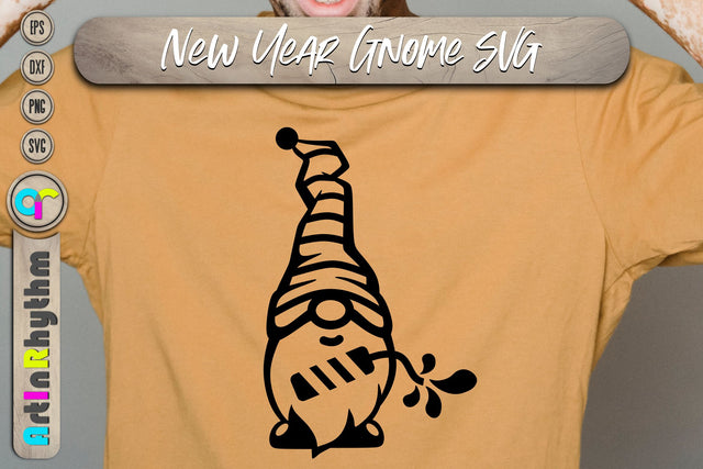 Happy new year gnome svg SVG Artinrhythm shop 