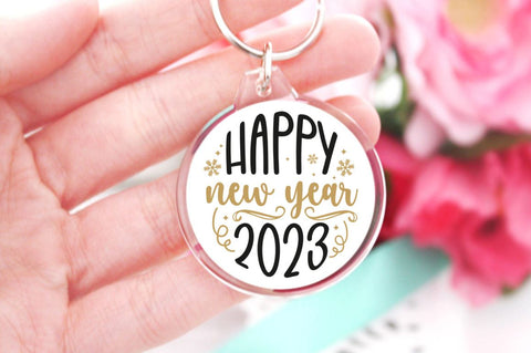 Happy New Year Keychain SVG Bundle SVG DESIGNISTIC 