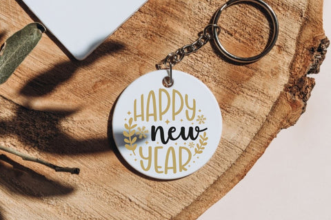 Happy New Year Keychain SVG Bundle SVG DESIGNISTIC 