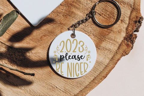 Happy New Year Keychain SVG Bundle SVG DESIGNISTIC 