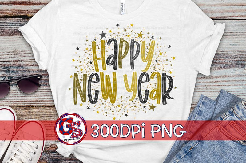 Happy New Year PNG for Sublimation - So Fontsy