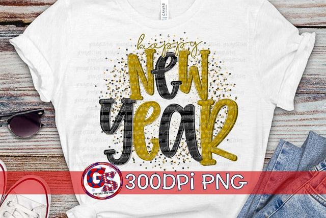 Happy New Year PNG for Sublimation Sublimation Greedy Stitches 